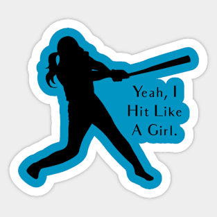 Hit Like a Girl Sticker